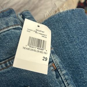 MOTHER jeans the hustler roller heel fray...  perfect drug